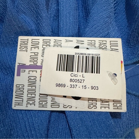 LulaRoe Blue Off-Shoulder Cici Midi Dress with Ruffle Details, Women’s Large NWT - Picture 4 of 7